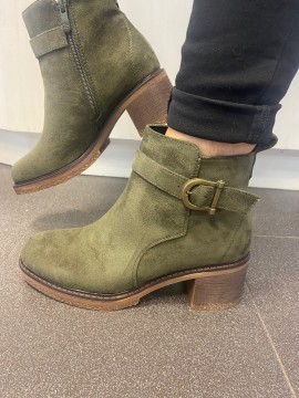 Autumn Green Suede Ankle Boot